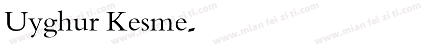 Uyghur Kesme字体转换
